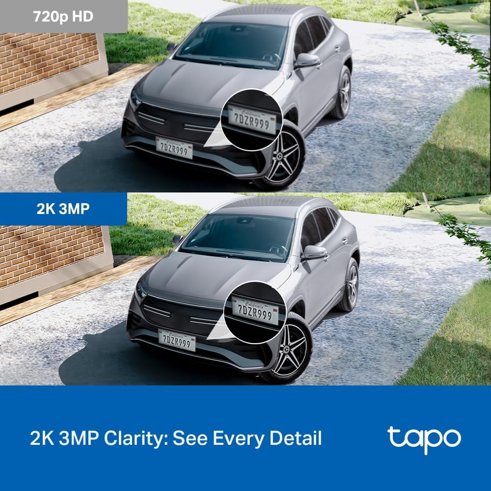 Tapo 2K 3MP Pan/Tilt Indoor/Outdoor Security Camera, Free Person/Baby Cry Detect & Track, 360° View, Night Vision, SD/Cloud Storage, Works w/Alexa & Google Assistant, HybridCam 360, Black (2-Pack)