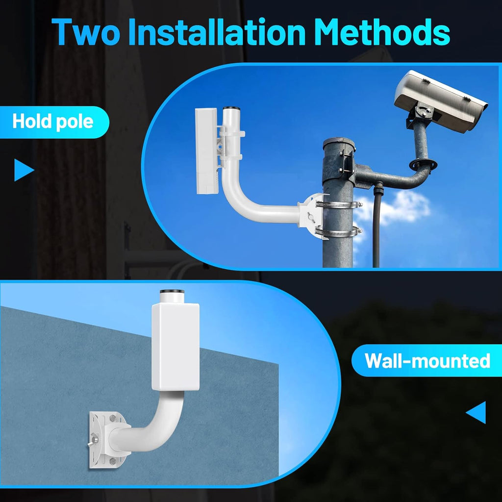 UeeVii 4-Pack Universal Wireless Bridge Bracket Mount, Pole and Wall-Mounted Mount for Outdoor Point to Point AP Access Point Client Bridge CPE