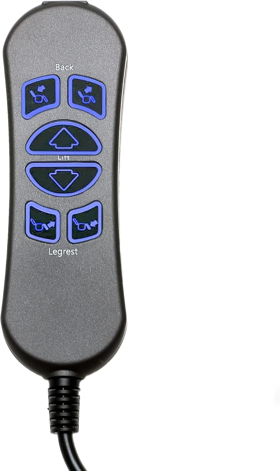 Fruhdi 6 Button 5 Pin Prong MLSK89-A2 Hand Control Handset Remote with USB and Backlight for Lift Chairs Power Recliners