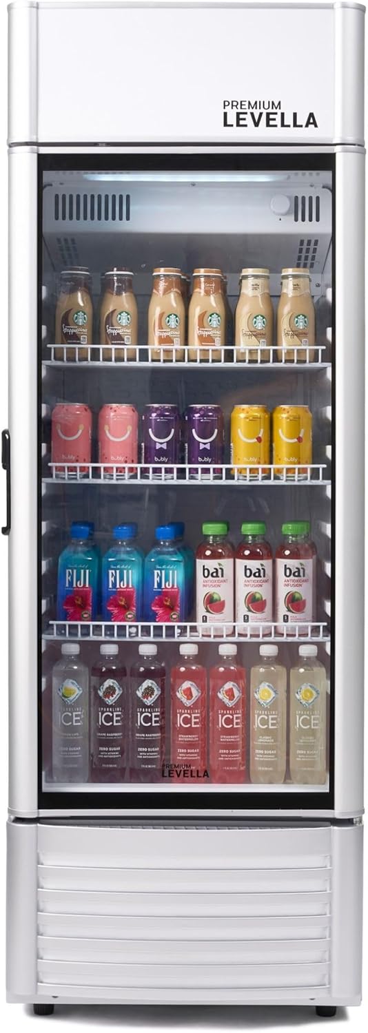 Single Door Beverage Cooler - 6.5 cu ft - Silver by Premium Levella