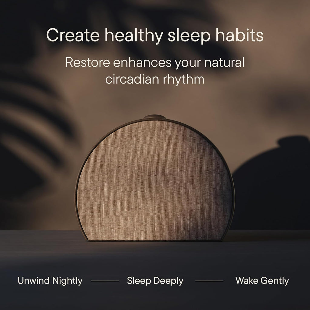 Restore 3 Sunrise Alarm Clock, Sound Machine with White Noise, Smart Light, Cocoa