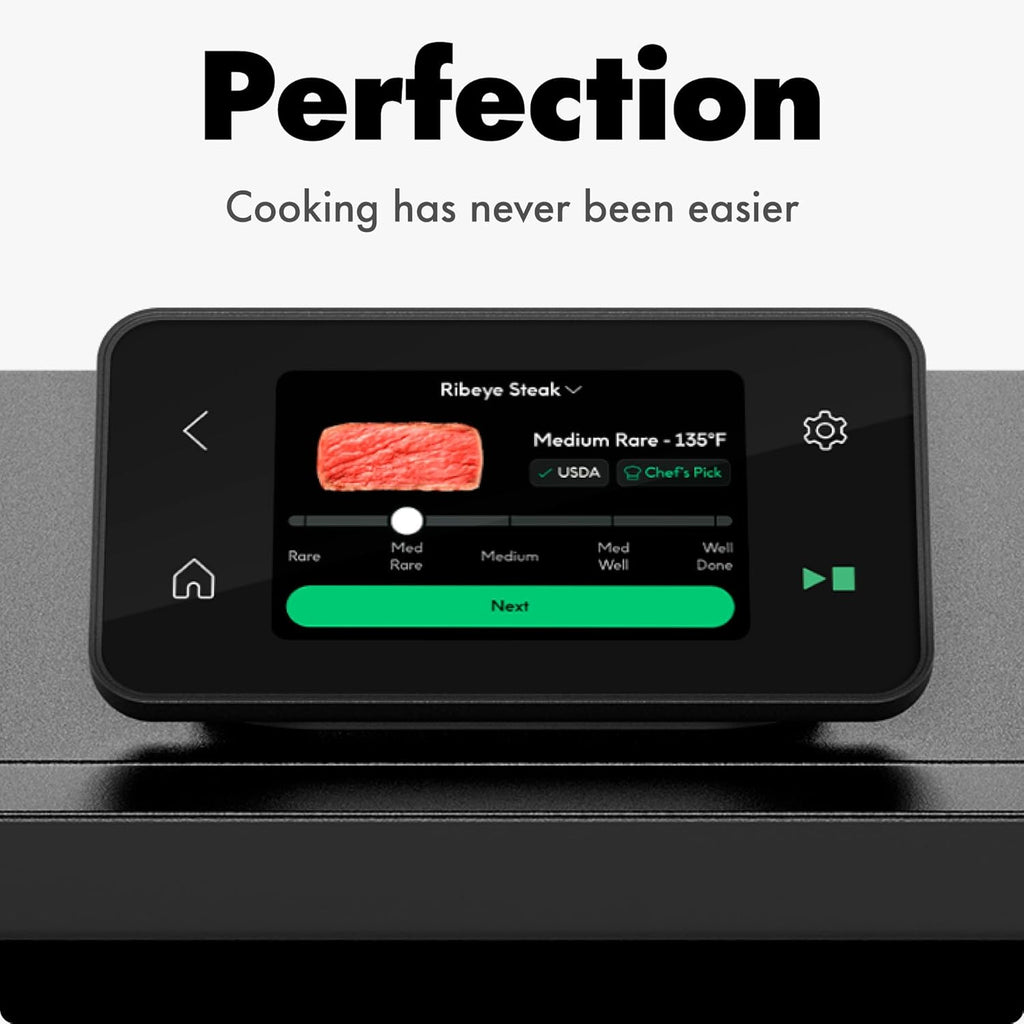 CHEF iQ MiniOven Smart Toaster Oven Air Fryer Combo, 11-in-1 Countertop Convection Oven, Bake, Broil, Air Fry, Broil, Dehydrate, 1750W, 25 Qt Capacity, Fast Cooking with Touchscreen Controls – Black