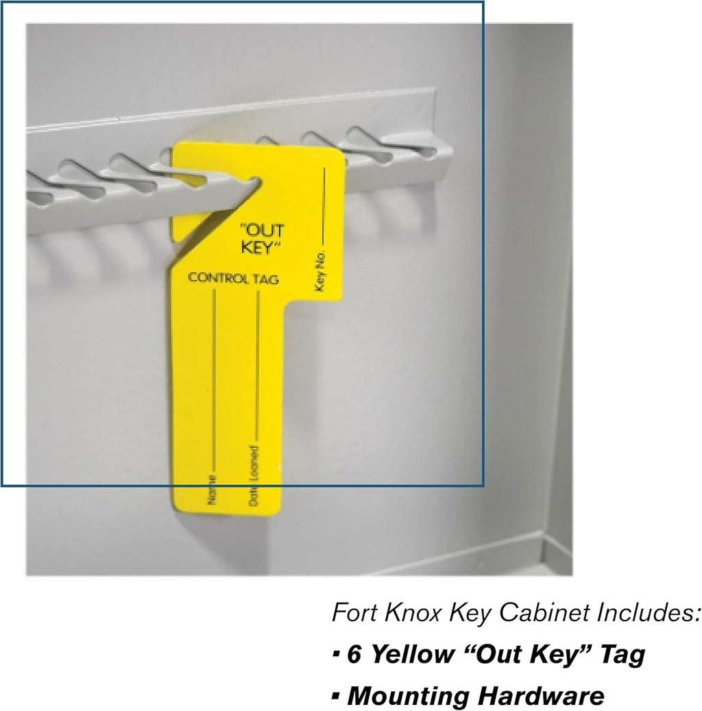 STEELMASTER by BankSupplies 60 Key Cabinet | Dual Lock Control Key Box | Welded 22 Gauge Steel Construction | Scratch Resistant | Write-On Key Tags for Easy Identification