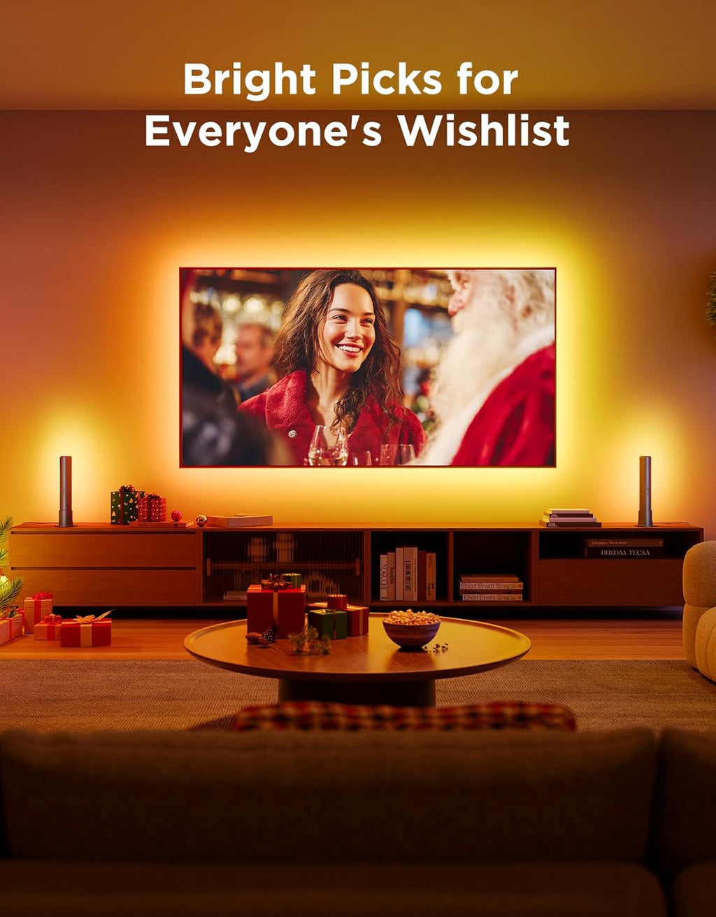 Govee TV LED Backlight Strip, RGBIC Smart LED Backlight for 40-50inch TVs, Music Sync, Wi-Fi Bluetooth & App Control, Works with Alexa & Google Assistant, 77 Scene Modes, Adapter