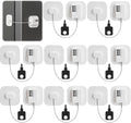 8 Pack Fridge Lock Heavy Duty Locks for Fridge Freezer Lock for Child Safety Cabinet Coded Adhesive Combination Refrigerator for Drawers Cabinet Window Easy Install No Drilling Black(White)