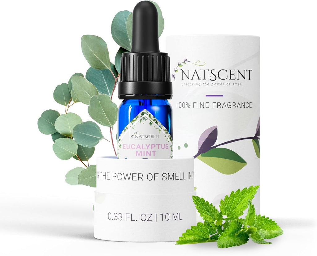 Eucalyptus Mint Essential Oils for Diffusers for Home,Nature-based Eucalyptus Essential Oil, Long-lasting & Family-friendly Diffuser Oils Scents, IFRA Certified, Cold Air & Ultrasonic-0.33 oz
