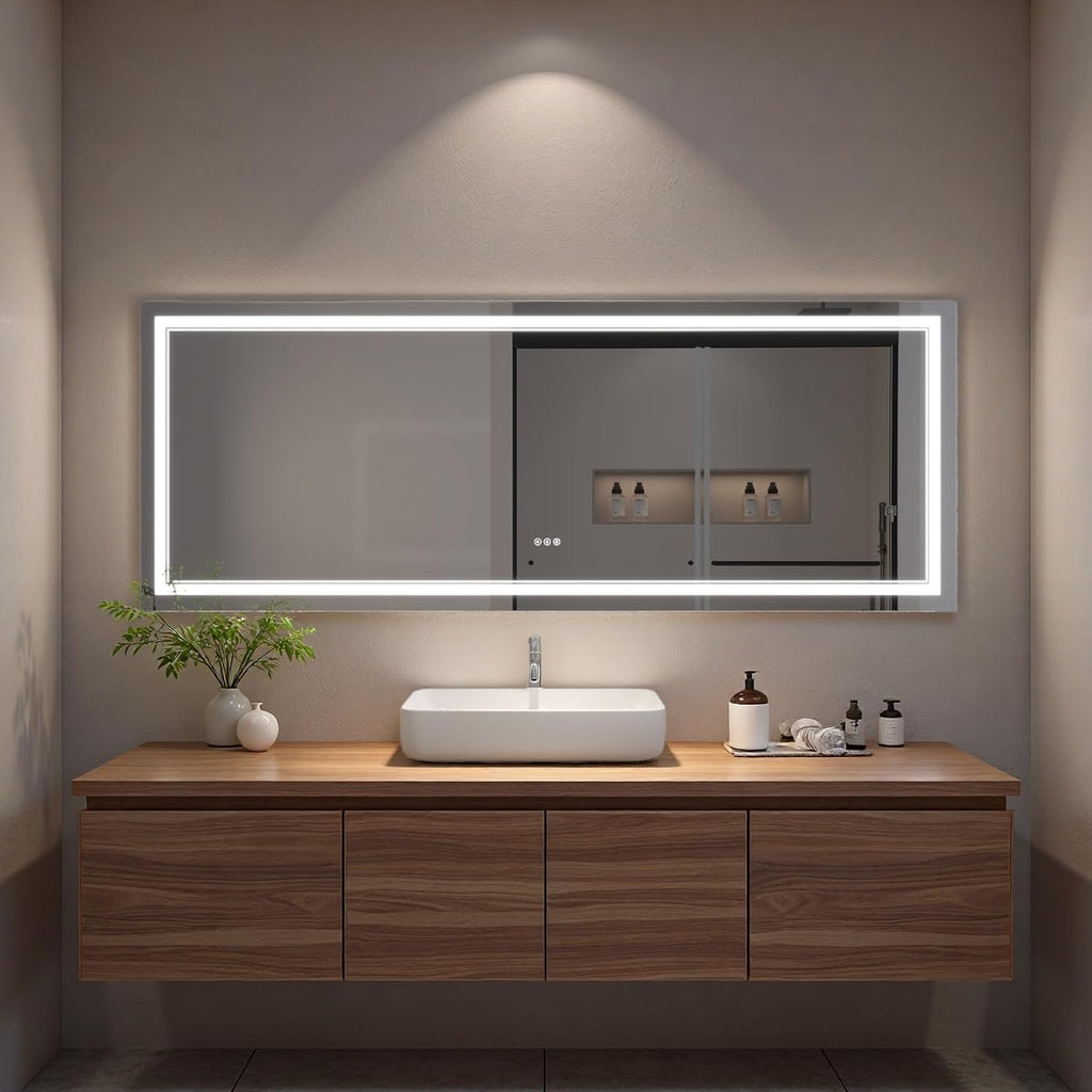 LED Bathroom Mirror with Lights, Wall Mirrors