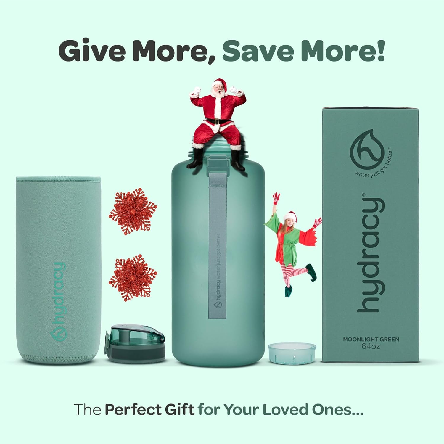 Hydracy Water Bottle with Time Marker -Large BPA Free Water Bottle & No Sweat Sleeve -Leak Proof Gym Bottle with Fruit Infuser Strainer & Times to Drink -Ideal for Fitness Sports & Outdoors