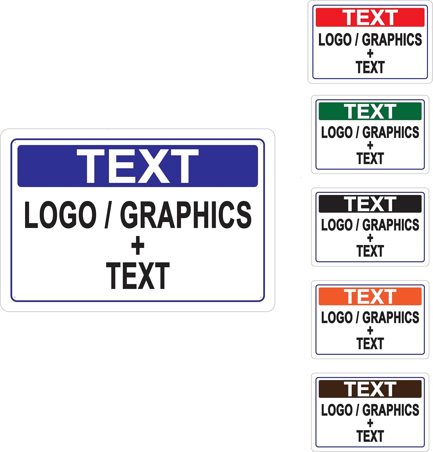 Custom Metal Sign, Choose your own Colors, Fonts. Add Graphics, Outdoor Protection. Heavy-Duty Rust-Free Commercial Grade Aluminum Sign - 9"x12" (landscape style 2)