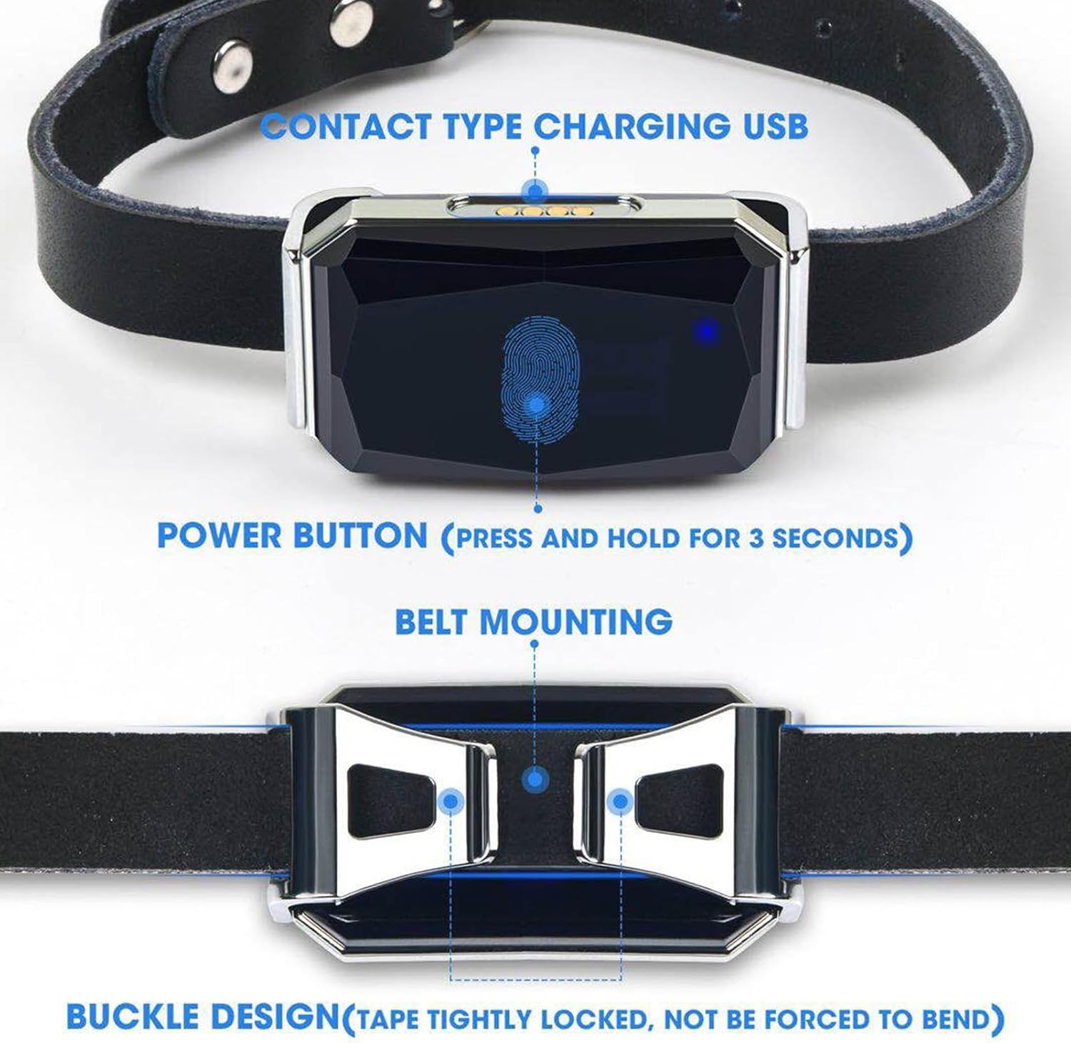 Smart GPS Dog Collar Tracker 2-in-1, Waterproof Pet Collar with App, Unlimited Range, Precise Positioning, Wireless Dog Fence for Small Medium Large Dogs, Compatible iOS/Android, Black