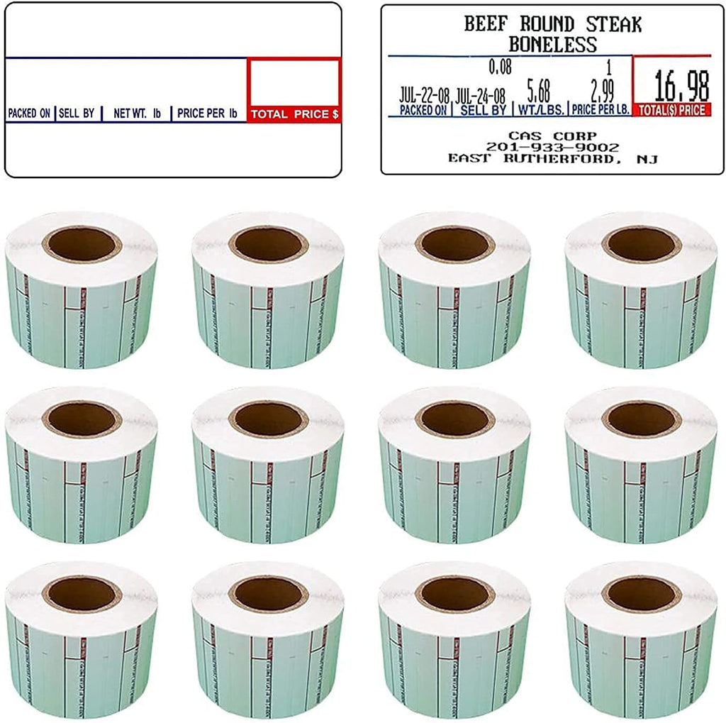 VisionTechShop LST-8000 Printing Scale Label, 58 x 30 mm, Non-UPC, 12 Rolls Per Case