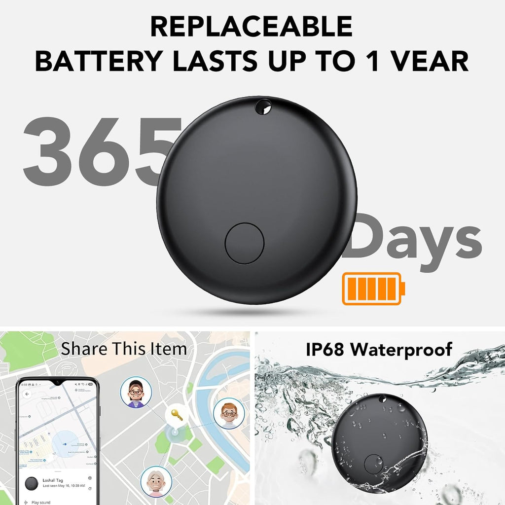 Android Tag Tracker 2 Pack, Bluetooth Tracker Tags, Work with Google Find My Device App (Android Only), Smart Tags for Luggage, Wallet, Vehicles, Keys (Not for iOS)