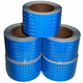 Blue Reflective Tape 3 inch Wide, Outdoor Waterproof High Visibility Warning Industrial Marking Tape, Safety Stickers (68 feet,5 Rolls)