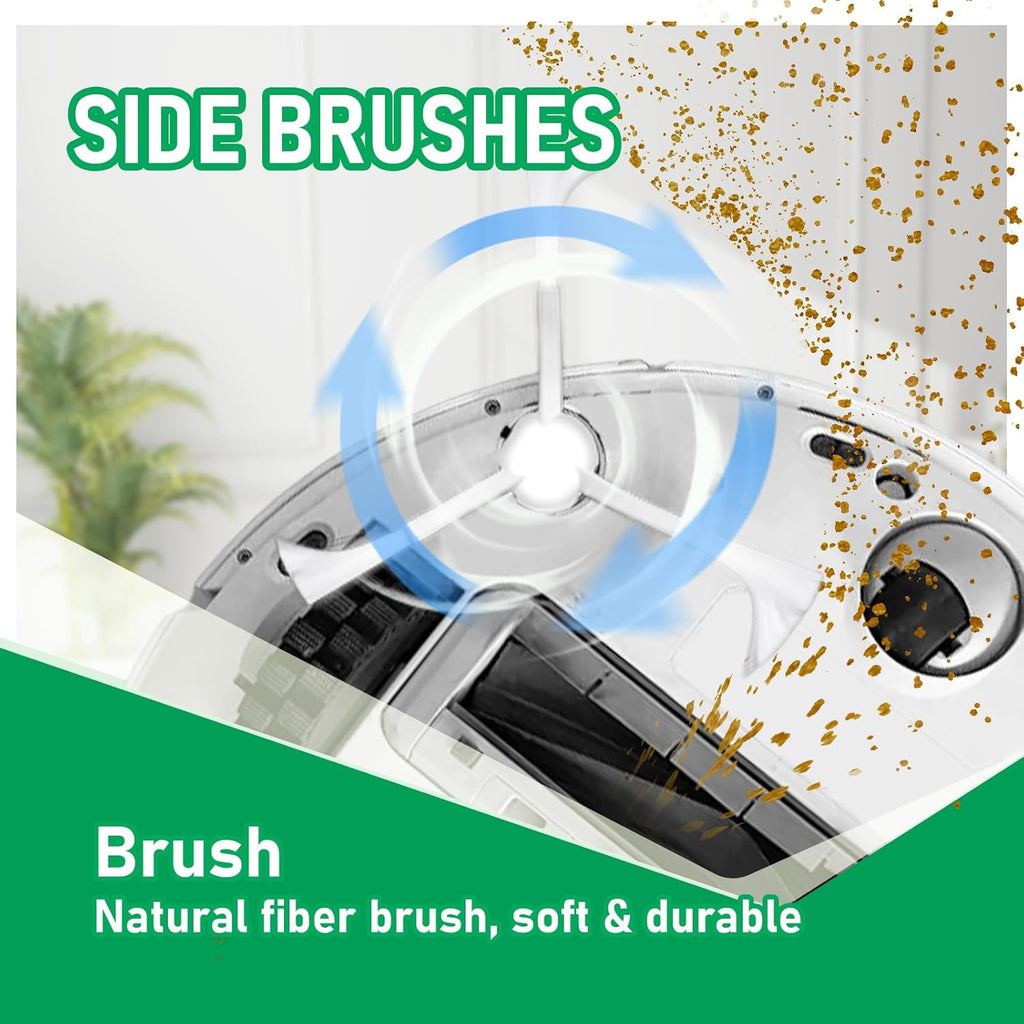 24Pcs Replacement Parts for Dreame L10s Ultra/L10 Ultra Vacuum Cleaner Accessories Kit, 2 Main Brush, 4 HEPA Filters, 6 Mop Pads, 6 Dust Bags, 6 Side Brushes [Not for L10s Pro Ultra Heat]