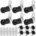 Cam Locks RV Storage Keyed Alike, 1" Fits 3/4" Max Door Thickness, Compartment Locks for Camper Trailer Cabinet With Keys (Black, 1 Inch, 6 Pack)