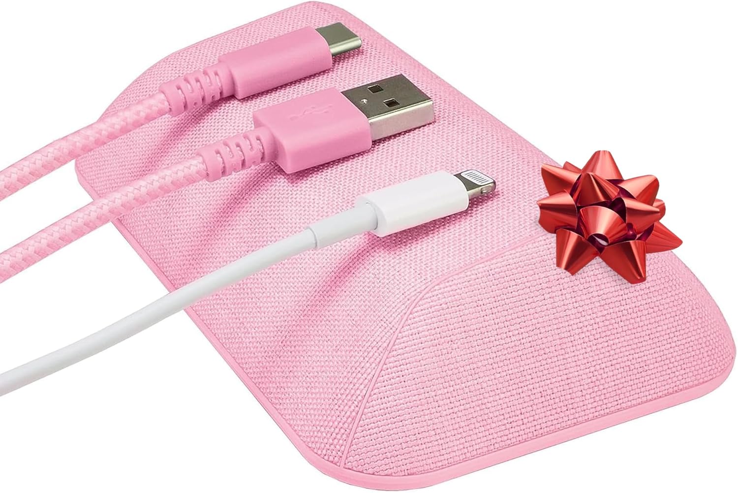 Smartish® Magnetic Cord Holder - Bigger Cable Wrangler Stocking Stuffer Organizer with Magnet Clips for Charger Management on Desktop, Nightstand - Holds 6+ Cables - I'm Blushing