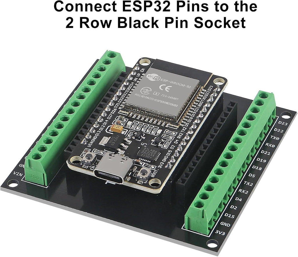 4Pcs ESP32 30Pin Breakout Board GPIO 1 into Expansion Development Board Compatible with 30 Pins ESP32S ESP32 ESP-WROOM-32 Board