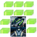 Non Fading Fluorescent Yellow Reflective Stickers 1 inch X 2 inch, Outdoor Waterproof High Visibility Safety Adhesive Reflector (100 Pcs)
