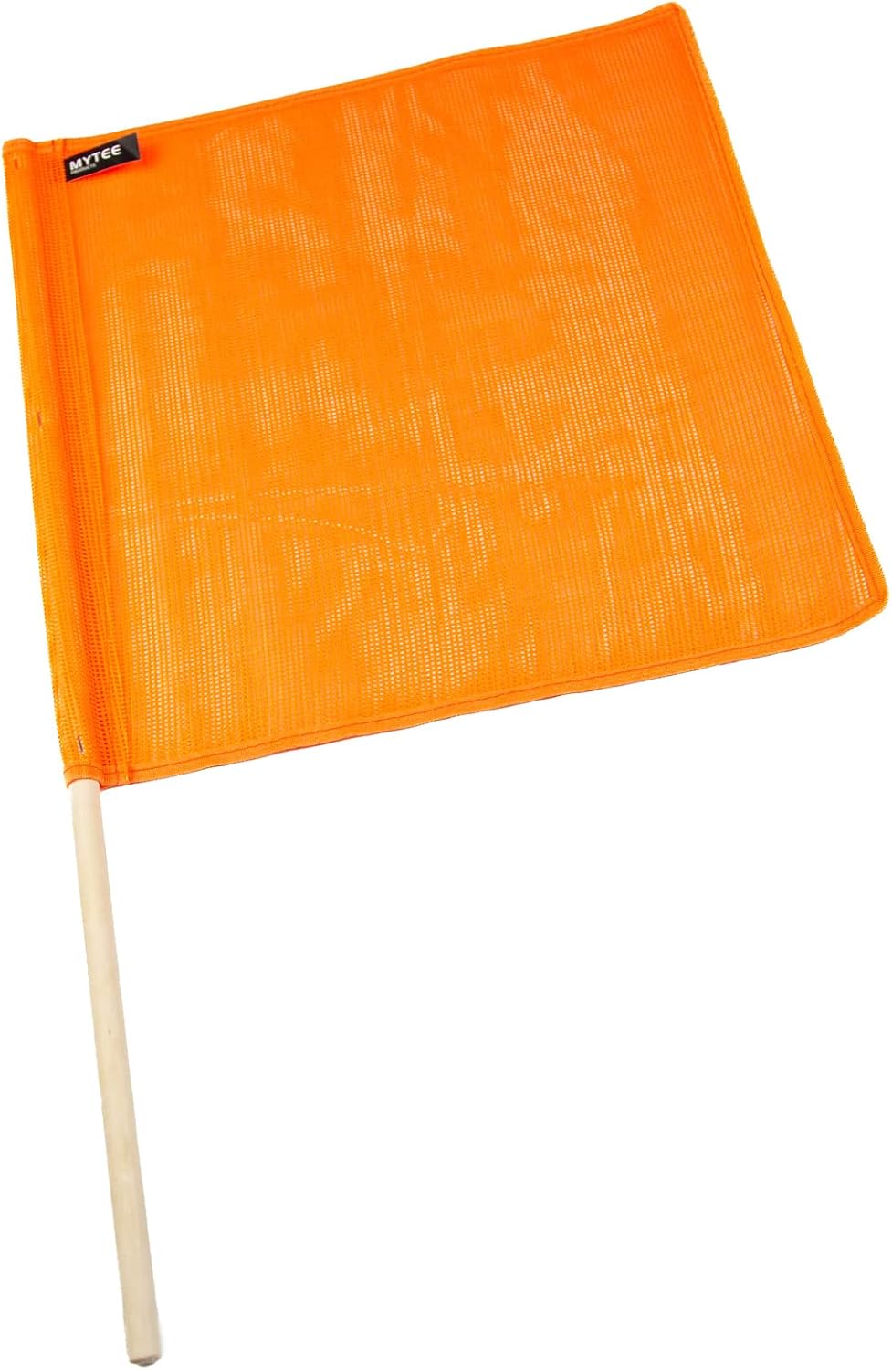 Mytee Products Orange Safety Flags for Trucks with Dowel, DOT Compliant - 18 Inch x 18 Inch High Visibility Vinyl Mesh Warning Flags, 16 Pack