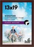Americanflat 13x19 Picture Frame with Shatter-Resistant Glass - Signature Collection - Gallery-Style Frames Made of Engineered Wood - Photo Frame for Wall Display - Mahogany