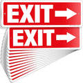 iSYFIX Exit Signs 12 Pack 12x4 Inch with Directional Right Arrows - Rust Free Aluminum, Laminated for UV, Weather, Scratch Resistance - Ideal for Offices, Schools, Theaters, Restaurants