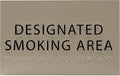 6" X4" Designated Smoking Area Sign - ADA Compliant Tactile Graphics Grade 2 Braille Text | Smoking Permitted Wall Signs for Offices, Private Businesses, Schools, and Restaurants