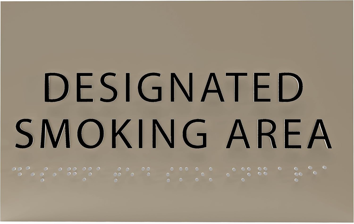 6" X4" Designated Smoking Area Sign - ADA Compliant Tactile Graphics Grade 2 Braille Text | Smoking Permitted Wall Signs for Offices, Private Businesses, Schools, and Restaurants