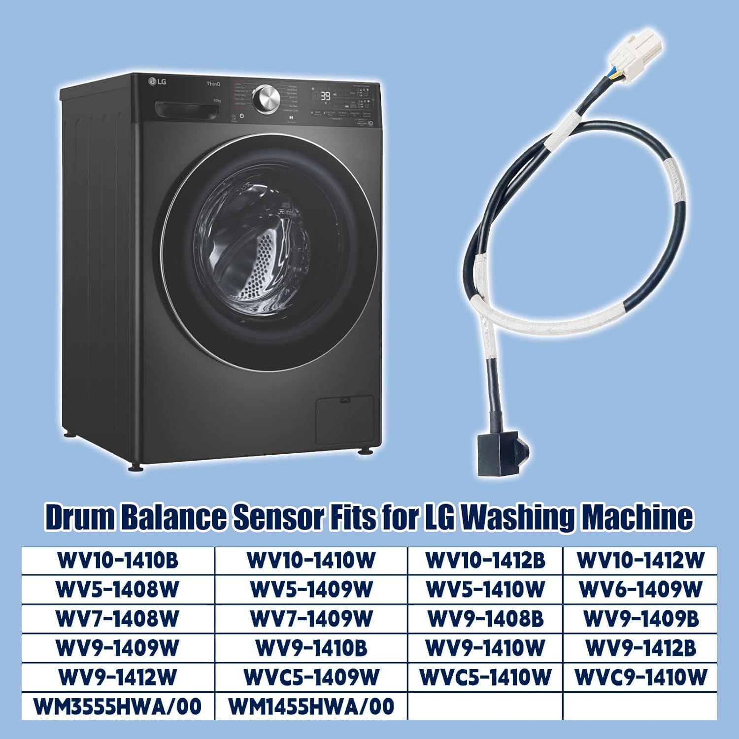 EBD48922810 Washing Machine Vibration Sensor Fit for LG WM3555HWA/00 WM1455HWA/00 Washer Balance Sensor Switch 3D Sensor CY120 Part for WV10-1410W WV10-1412B WV10-1412W WV5-1408W WV10-1410B