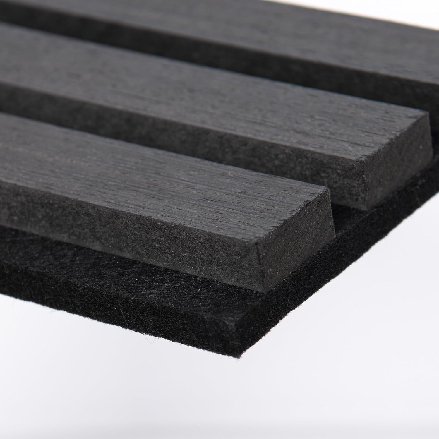 Sample Wood Salt Acoustic Wall Panels, Soundproof Wooden Wall Panels, 3D Fluted Sound Absorbing Panel, Dark Gray, Sample Pack