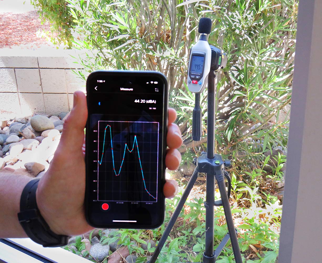 Sper Scientific Decibel Meter 850019 w/Bluetooth, Sound Level Meter 35 to 130 dB, SPL A/C Weighted, Dual Range Max/Min & Data Hold, Compact Audio Noise Measuring Device, Large Backlit Display - 2 pc