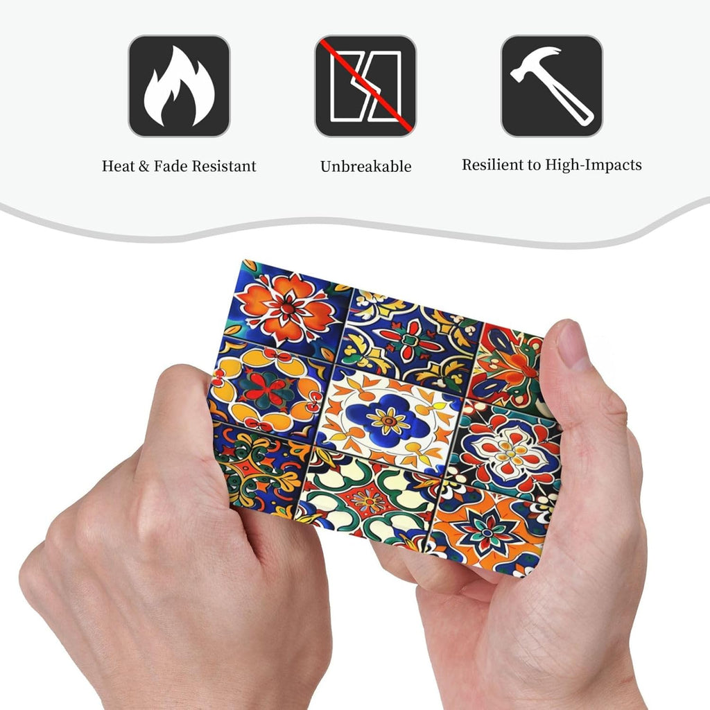 Light Switch Cover Plate Colorful Mexican Talavera Vintage Boho Floral 1 Gang No Device Blank Electrical Wall Plates Faceplate Decorative Switch Plate For Farmhouse Cabin Decor