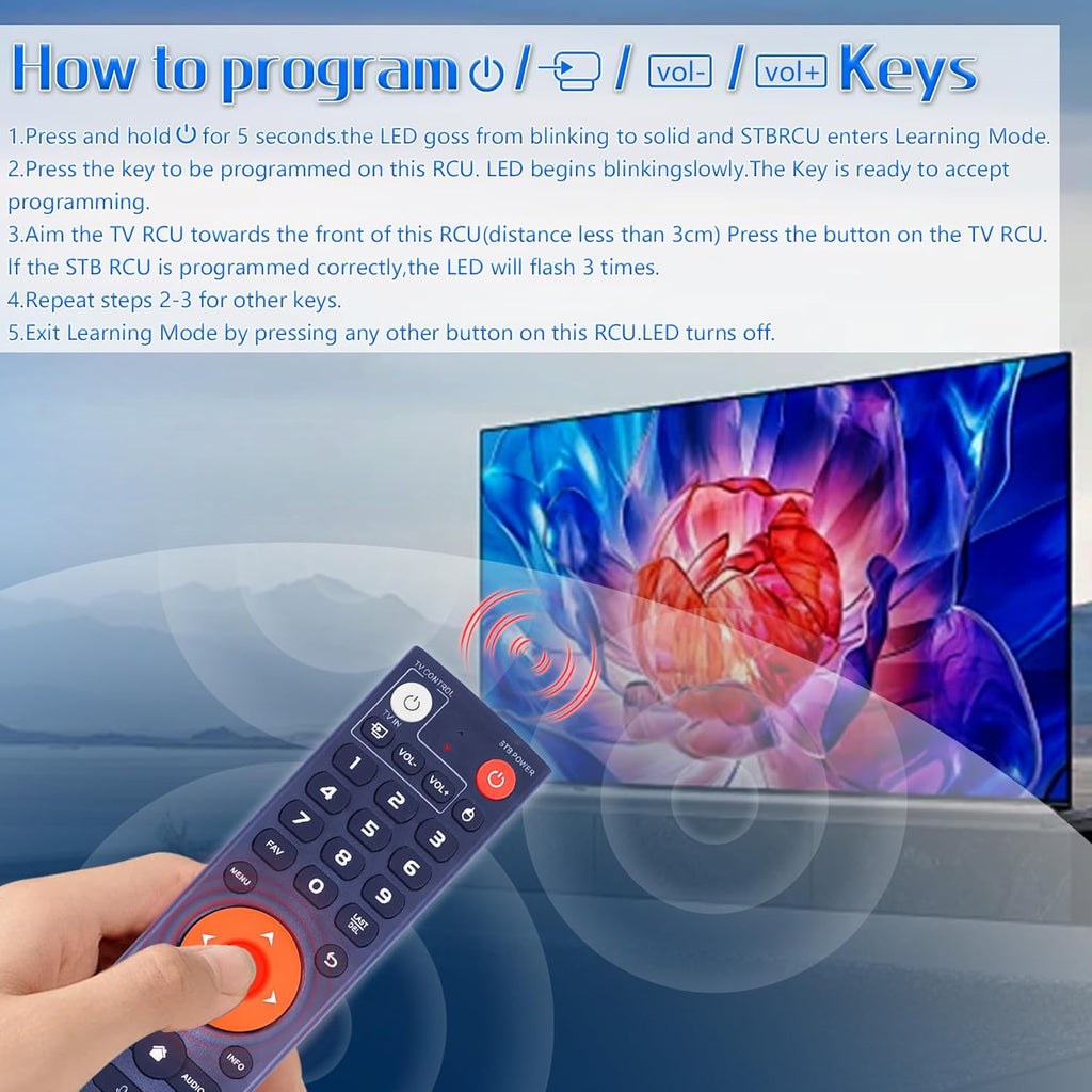 New V3 Plus Voice Remote Control, Replacement Compatible with vSeeBox V3 Plus V3 Pro Smart Bluetooth Voice Remote Control