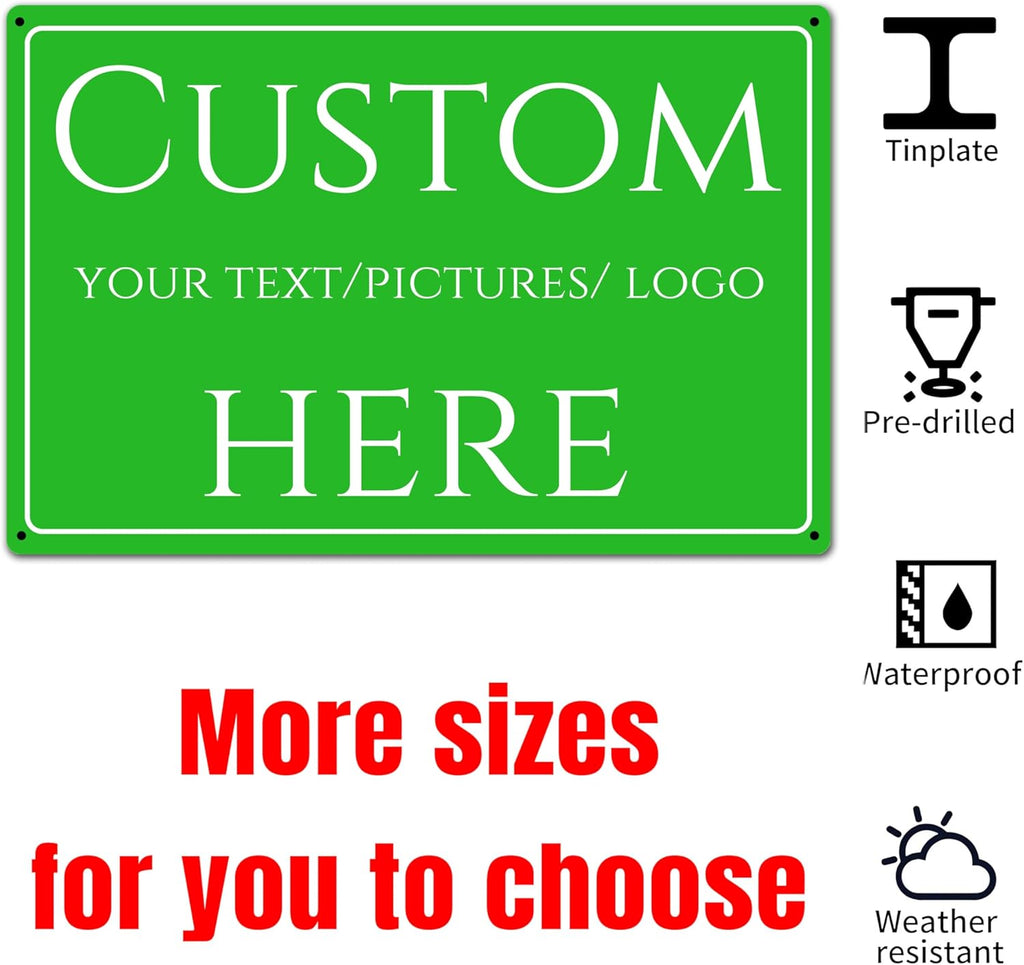 Custom Sign,make your own sign custom，front door sign, be right back,Customize for Office, Business, Workplace, office, Home, Delivery Signs,Double-sided(18 * 14 Inch)
