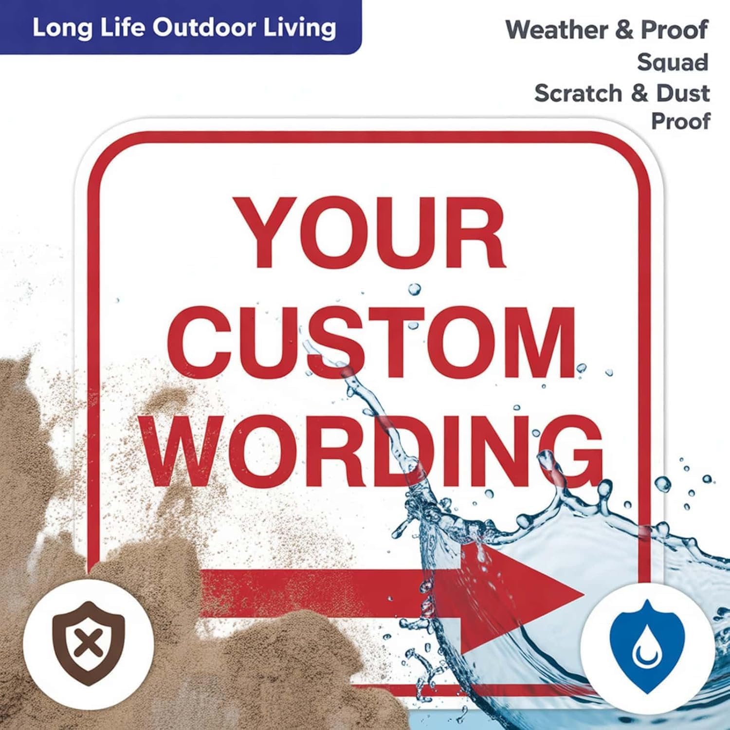 Custom Metal Sign Outdoor, 36x36 Inches Rust Free .040 Aluminum, Reflective Option, Personalized Sign for Business