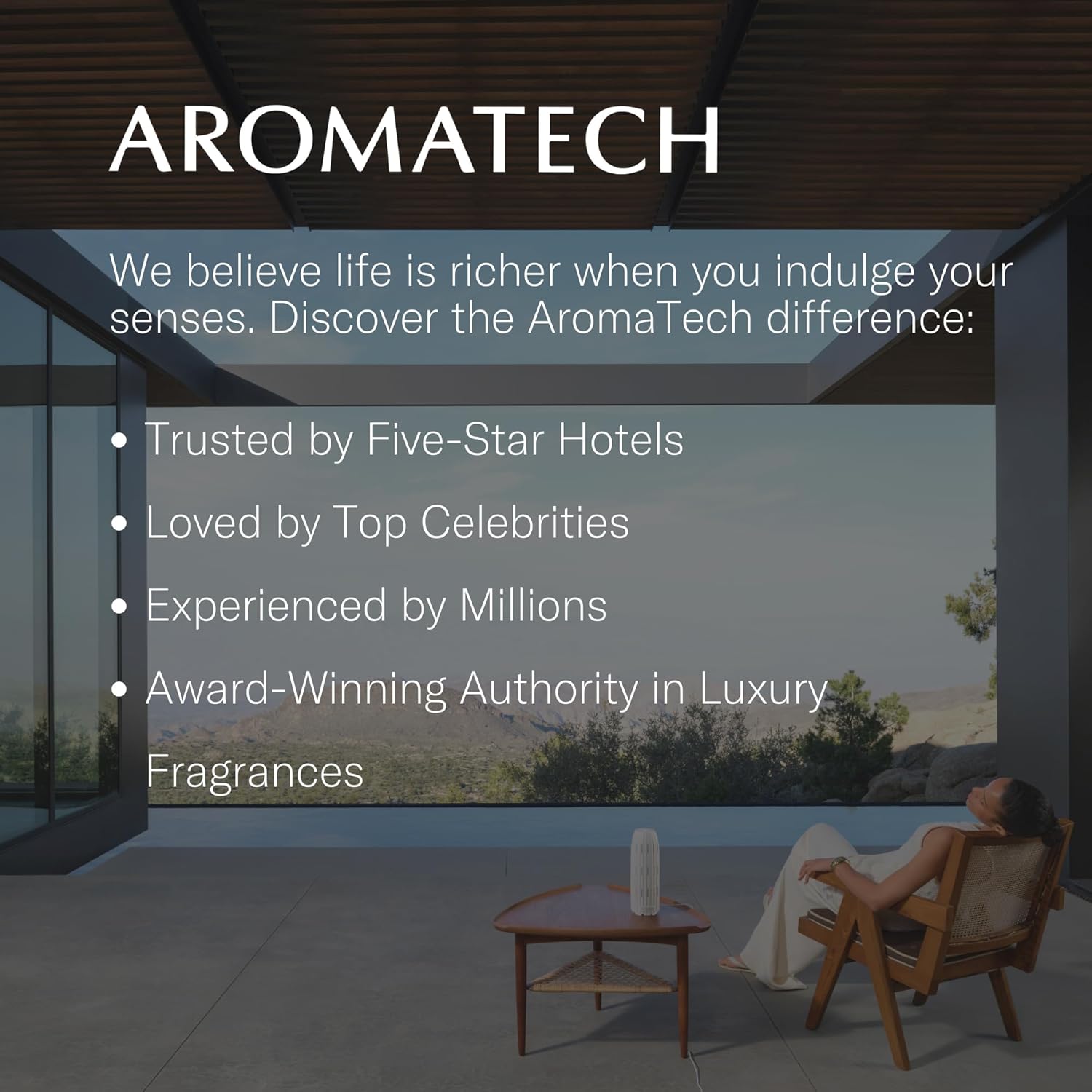 AromaTech Santal Premium Aroma Oil – Inviting & Versatile Home Fragrance with Notes of Sandalwood, Leathery Papyrus & Cardamom for Scent Diffusers, Cold-Air and UltraSonic Scent Machines – 60 mL