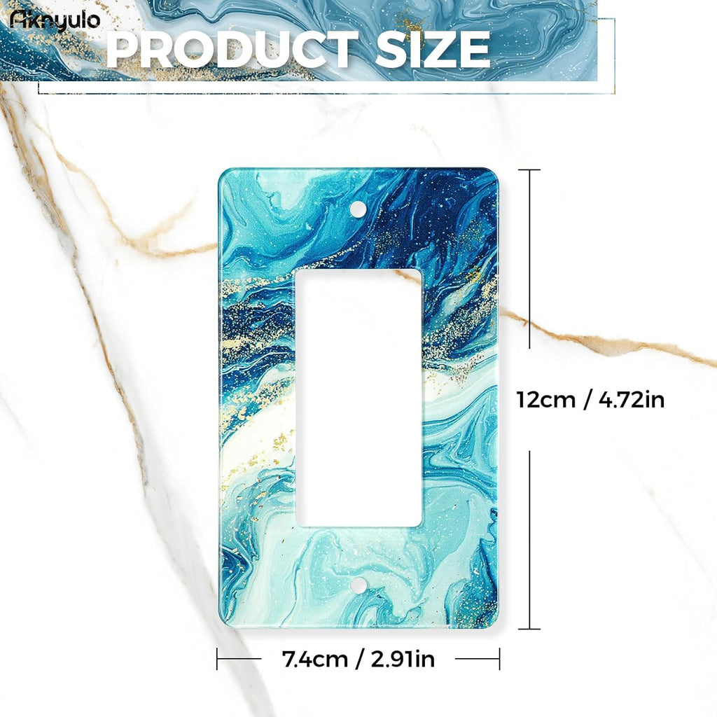 Elegant Marble Bedroom Acrylic Light Switch Plates Outlet Covers Durable Wall Plate Acrylic Switch Plates And Outlet Covers Decorative Plates