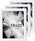 KTKDE 16x20 Picture Frame Set of 3,Studio Gallery 16 by 20 Poster Frame White Wooden, Large Frame for Photos, Posters - Art Prints best gift