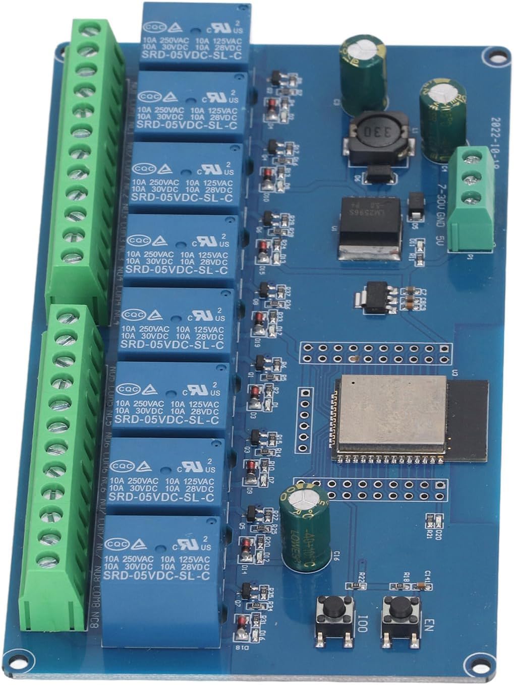 Aramox 8 Channel Relay Module, WiFi Wireless Control Board, Programmable for Smart Home Automation and Development