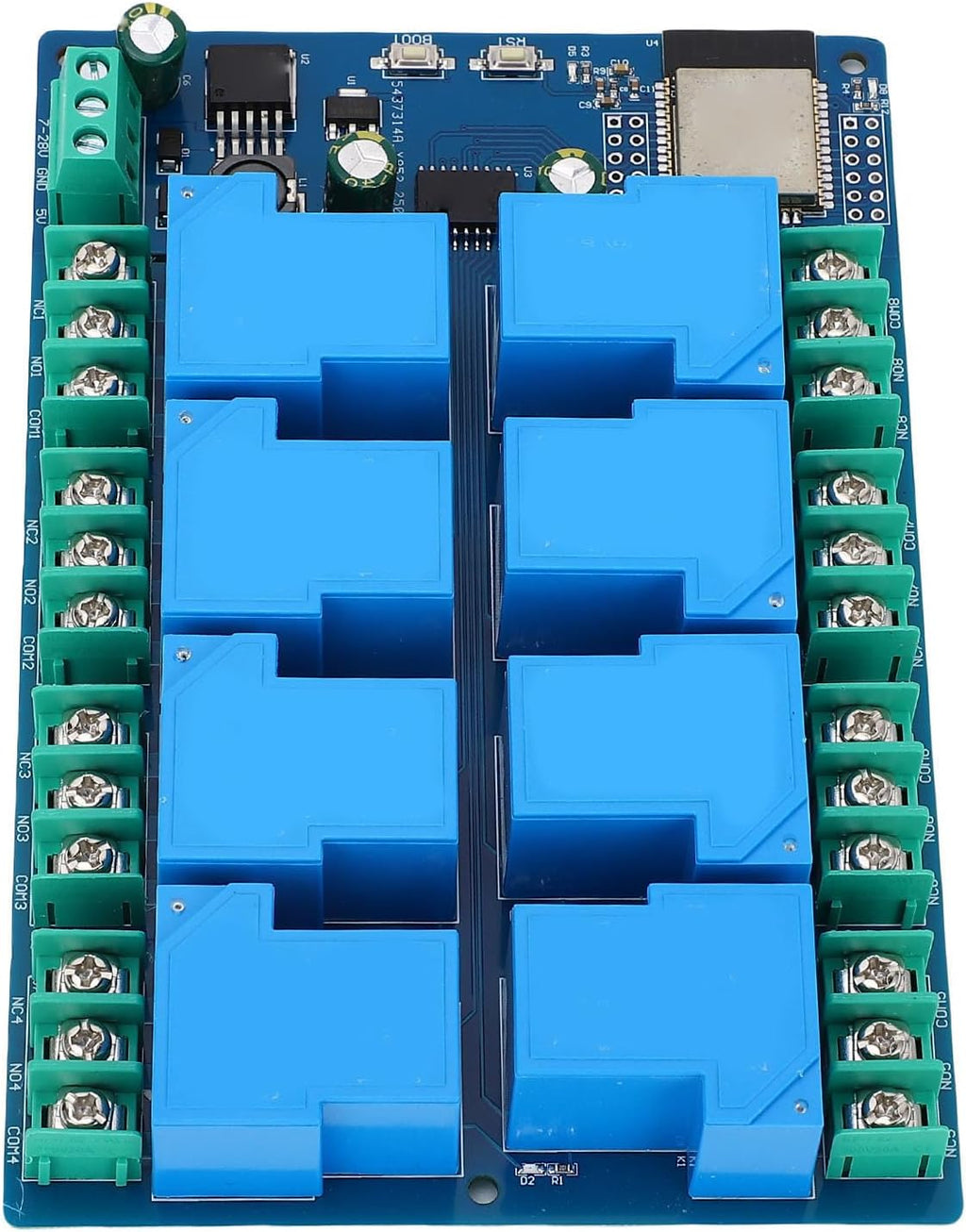 EVGATSAUTO 8 Channel Relay Module, PCB Construction, Remote Control WiFi Smart Switch for Home Automation and Access Control