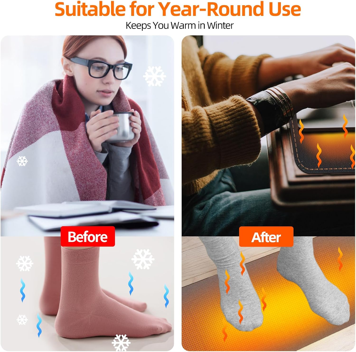 Heated Desk Pad Mouse Pad - Heated Desk Mat - Warm Desk Pad - 3 Levels Heating & 4 Hours Auto Shut-Off, PU Leather Mouse Pad - 31.5 x 13 inch (Medium Grey)
