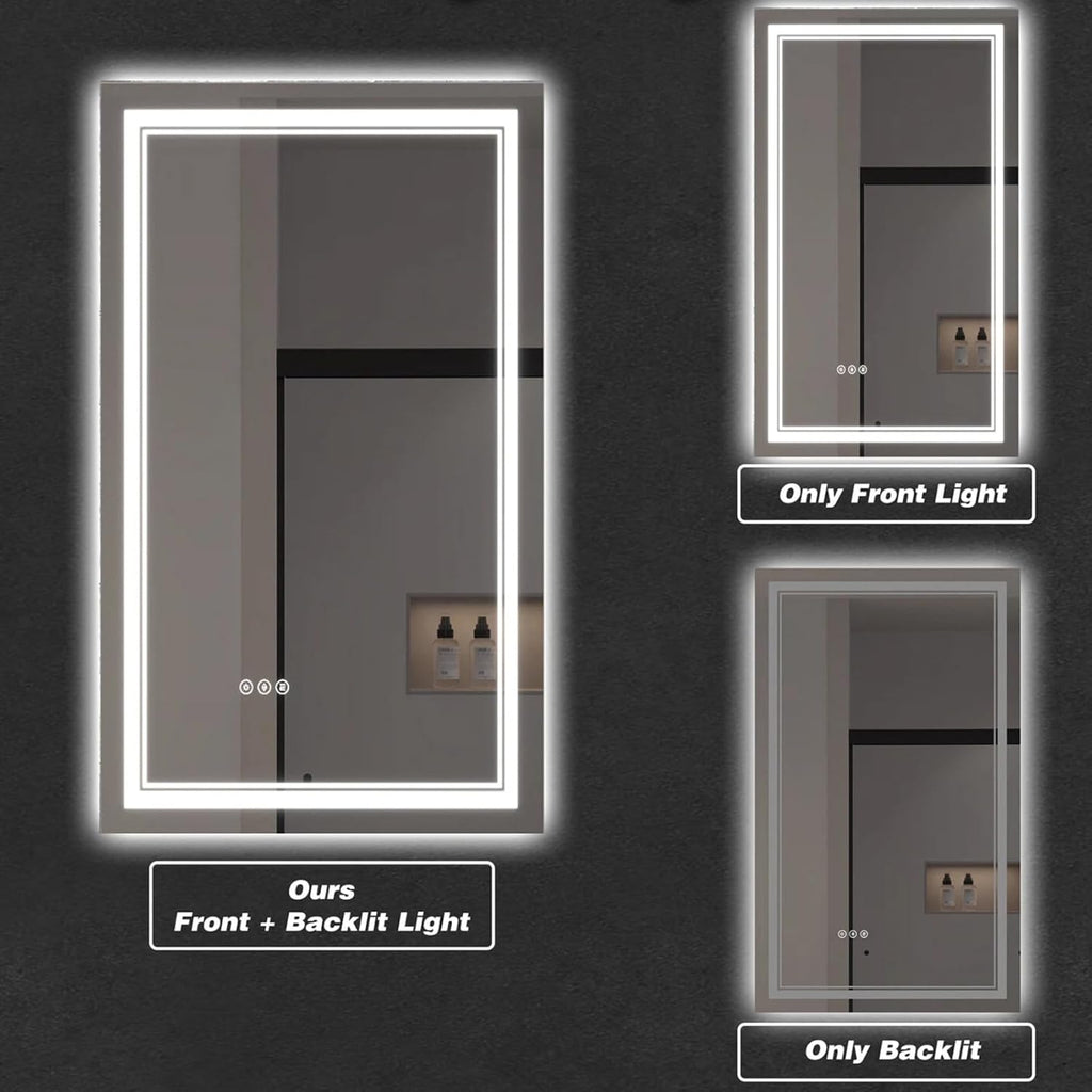 LED Bathroom Mirror with Lights, Wall Mirrors