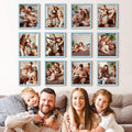 Renditions Gallery Set of 12, 8X10 Custom Photo Prints with Real Wood Picture Frames. Create Personalized Photos with Peel & Stick Photo Frames. Blue Frame