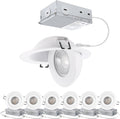4inch Gimbal LED Recessed Light Recessed LED 4 inch White Swivel Gimbal Canless Light 360° Rotation 90° Tilt 4" 9W Eyeball Lighting Dimmable Adjustable Can Spotlights 5CCT White 4 inch 6 Pack