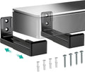 WALI Universal Soundbar Wall Mount, Center Channel Speaker Wall Mount Dual Bracket Hold up to 33 lbs, Arms Extend Adjustment from 3.5 to 6.1 inch (SLK202), Black