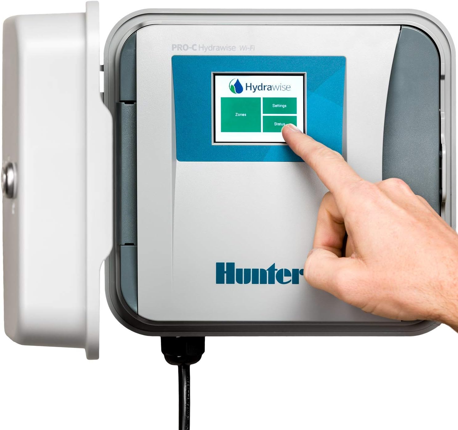 Hunter Hydrawise HPC400 Smart WiFi Irrigation Controller for Lawns and Gardens, 4 Zone, Expandable to 16 Zones, Weather Based, App Controlled Sprinkler System