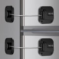 Refrigerator Lock, Combination Lock for Refrigerator Cabinets, Drawers, Heavy Duty Fridge Lock, Easy Install No Keys Needed (Black-2Pack)