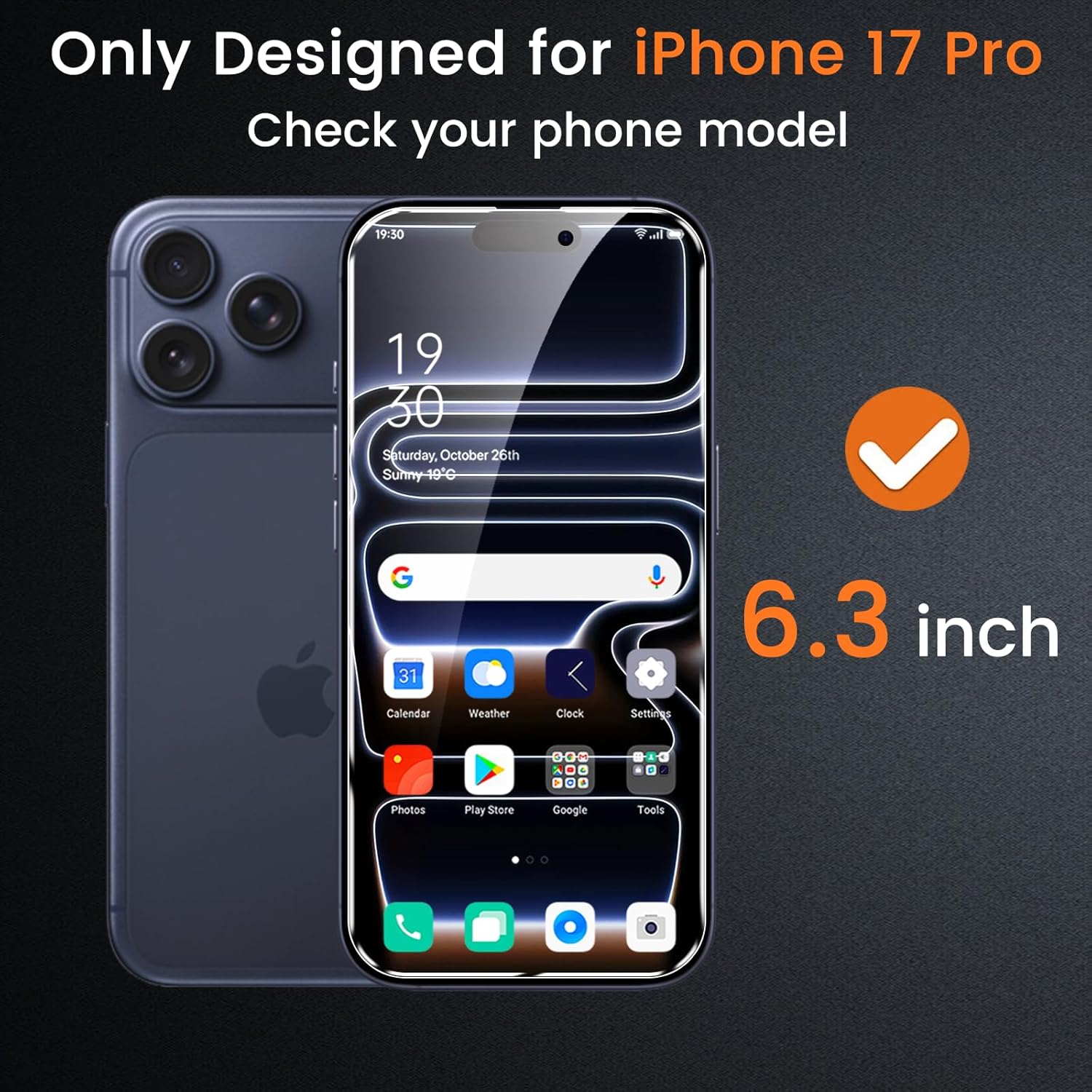 4 Pack Privacy Screen Protector for iPhone 17 Pro 6.3-Inch with 4 Pack Camera Lens Protector, Anti Spy Tempered Glass Film 9H Hardness Bubble Free Case Friendly