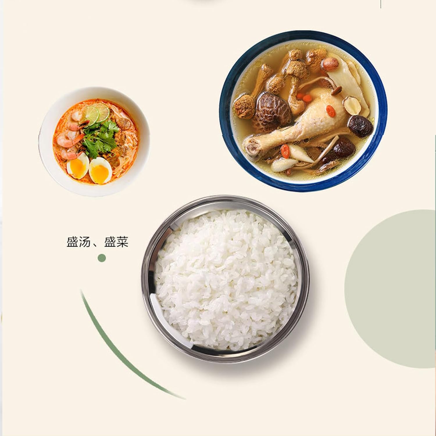 Rice Cooker, Household Small Mini 5L Portable Non-Stick Travel Smart Control Multifunctional Cooker