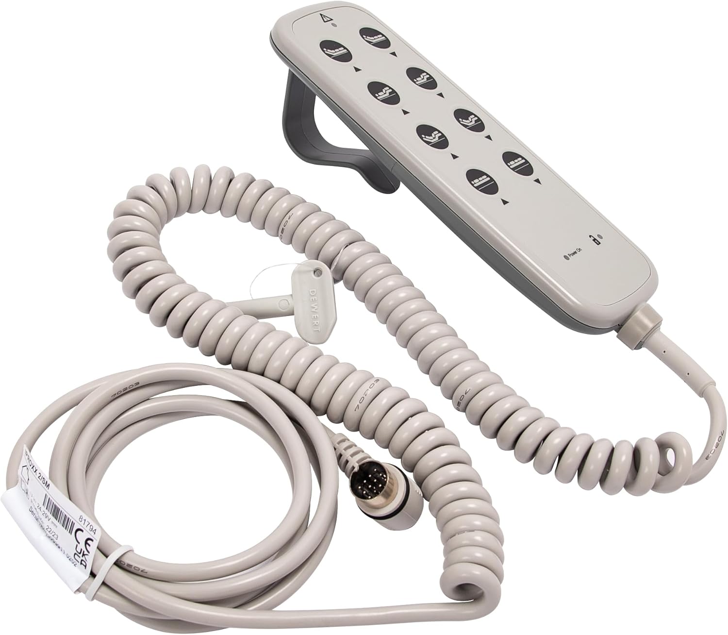 Okin Dewert 81794 IPROXX2 Handset Remote Hand Control Replacement for Hospital Bed Electric Adjustable Beds with 13 pin Connection
