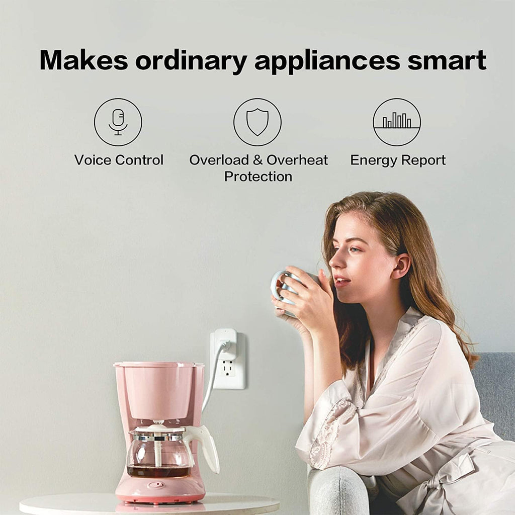 Aqara Zigbee Smart Plug with Energy Monitoring,Overload Protection,Scheduling and Voice Control, 15A Outlet Compatible with Alexa, Google Assistant, and Apple HomeKit Compatible